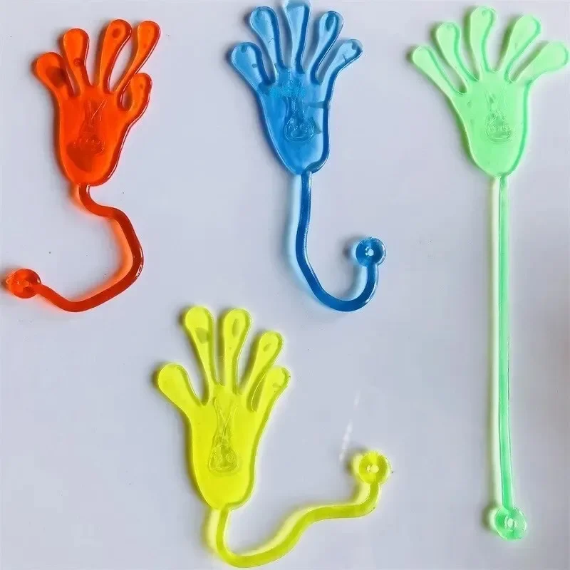 

10pc Squishy Toy Mini Sticky Hands Toys Elastic Retractable Sticky Palm Venting Creative Neat Small Hands Whole Children Toys