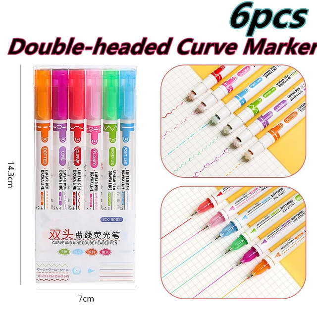 6colors Cute Stamp Marker Pens Creative Double Headed Pattern Marker Pen  Manual Account Stationery For Children School Supplies - Art Markers -  AliExpress