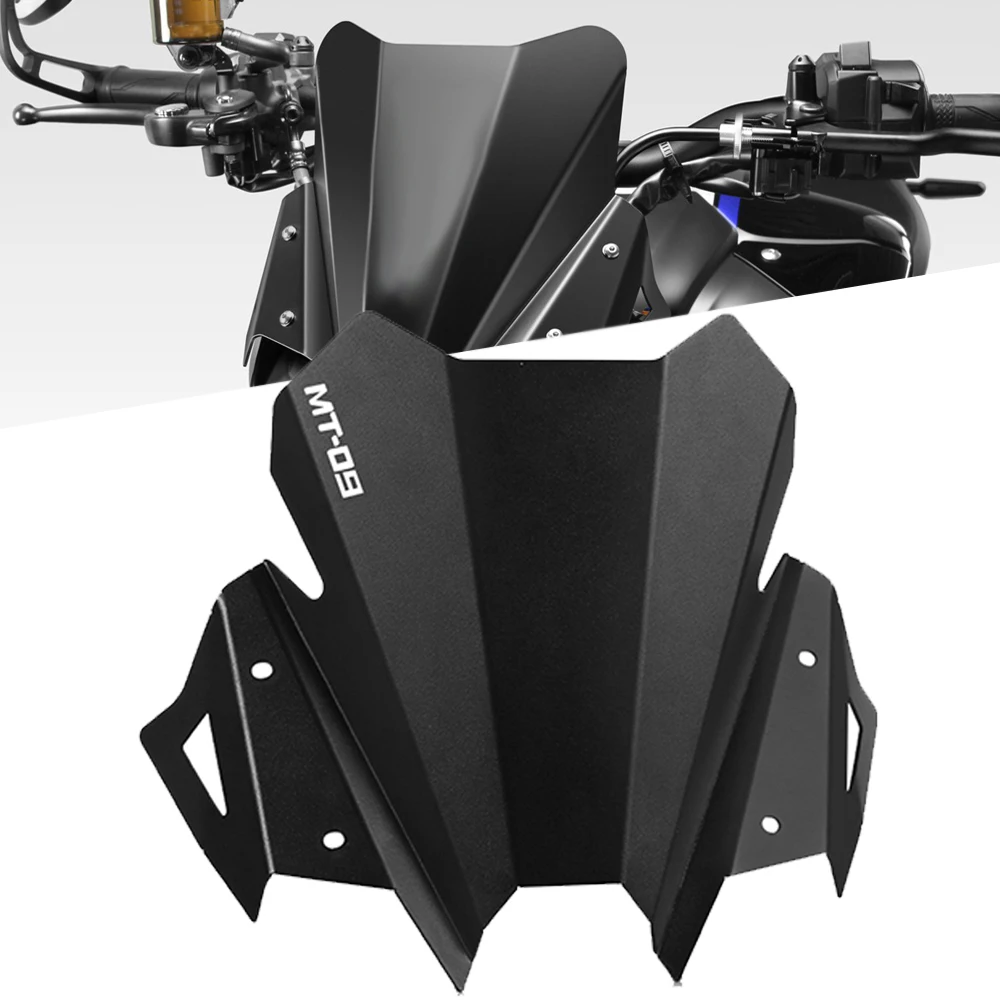 

Новинка 2022, черный цвет, mt09 для YAMAHA MT-09 MT 09 2021, ветрозащитные стекла, ветровые дефлекторы, алюминиевые ветровые аксессуары для мотоциклов