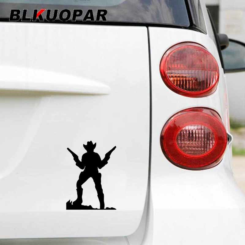 

BLKUOPAR Dual Shooter Cowboy классные наклейки на автомобиль Водонепроницаемая наклейка на окклюзию с защитой от царапин