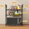 Hot simple kitchen microwave rack Storage rack Storage bowl rack Oven rack 3