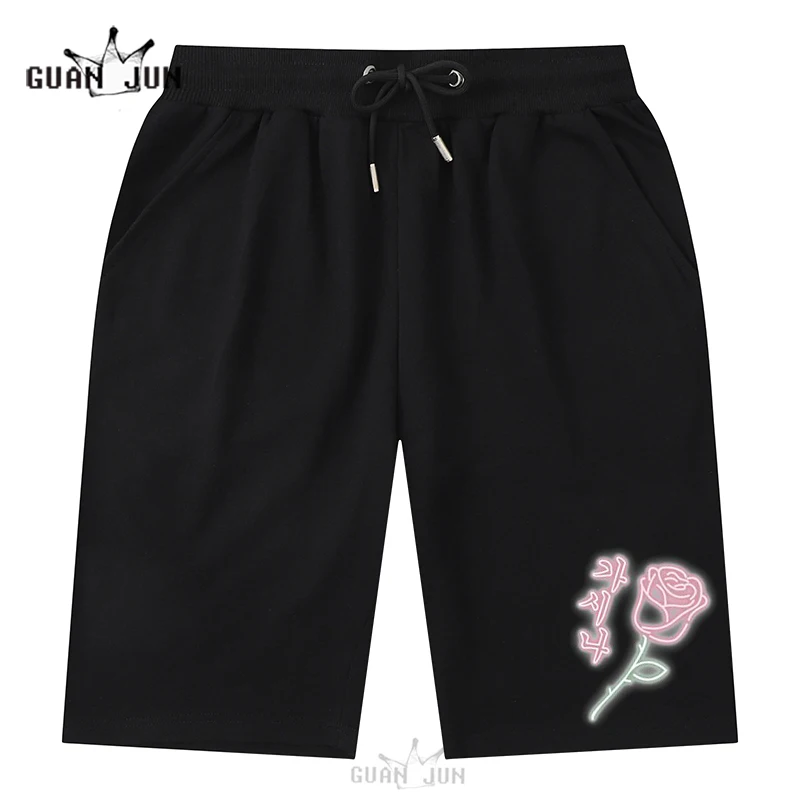 Harajuku GASHINA by SUNMI ROSE Shorts Man Woman Oversized Casual 100% Cotton Pants Loose Beach Short Pants Unisex Streetwear