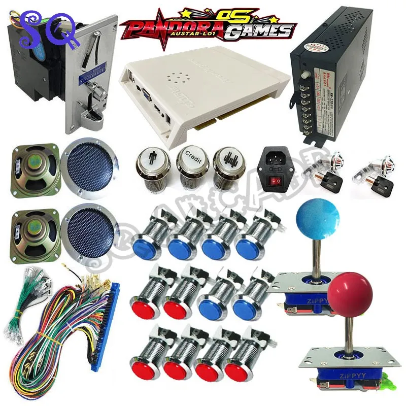 3D Arcade Pandora Games OS 6067 in 1 DIY Kit Jamma Game Box Joystick LED Push Buttons Supply VGA HDMI for Bartop Machine Cabinet pandora os box 6067 games 14 ips screen fighting console joystick buttons pcb board retro video game arcade machine