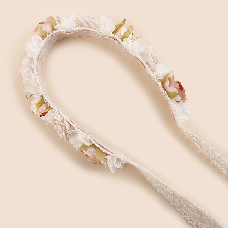 New Design Four Seasons Pink Blue  White Rose Cute Beauty Lovely Baby Girl Handmade Headbands New Hair Design For Birthday Party 5
