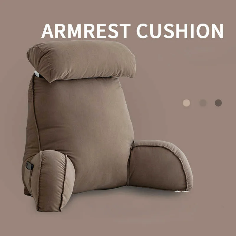 Cuscino Triangolare A Cuneo Per Testiera Letto – Grigio Scuro, 190x20x50 Cm, Con Fodera Rimovibile E Tasche Laterali