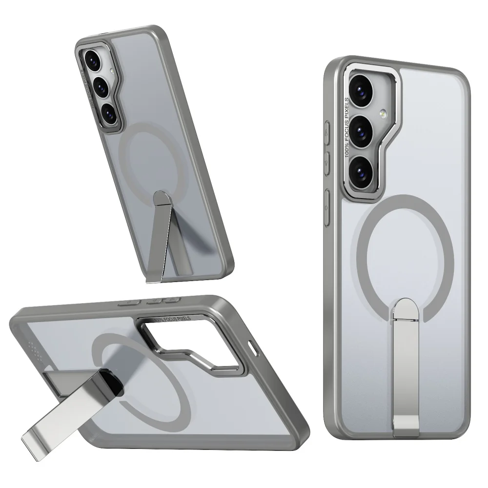 Luxury Wireless Magnetic Charging Stand Case with Clear Cover Holder