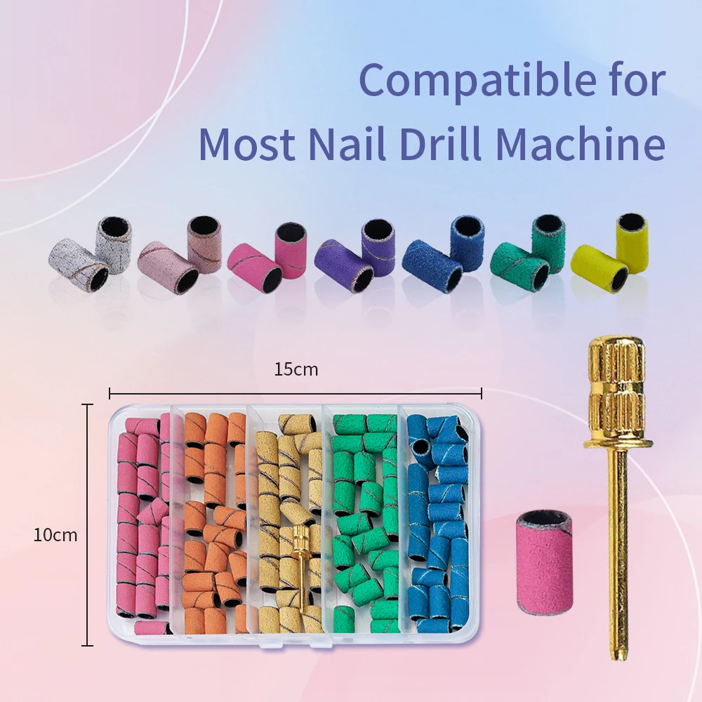 30 Stück Schleifbänder Nägel Mini Nagelbohrer Schleifbänder Nail Art Supplies Zubehör Werkzeuge Schleifbänder für Nagelbohrer – Detail 3