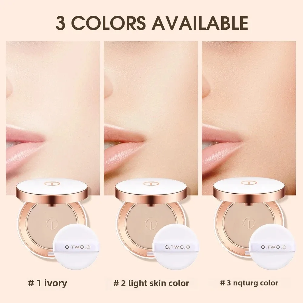 Oil-Control Face Pressed Powder Silk Smooth Makeup Setting Powder Waterproof Concealer Long Lasting Soft Face pressed powder foundation setting powder concealer powder compact powder face powder