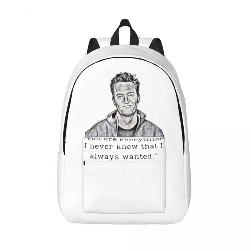Matthew Perry In Memory Backpack for Men Women Casual High School Business Daypack College Shoulder Bag Gift women transparent backpack famous brand college classic black casual school backpacks for teenagers mochilas bookbags