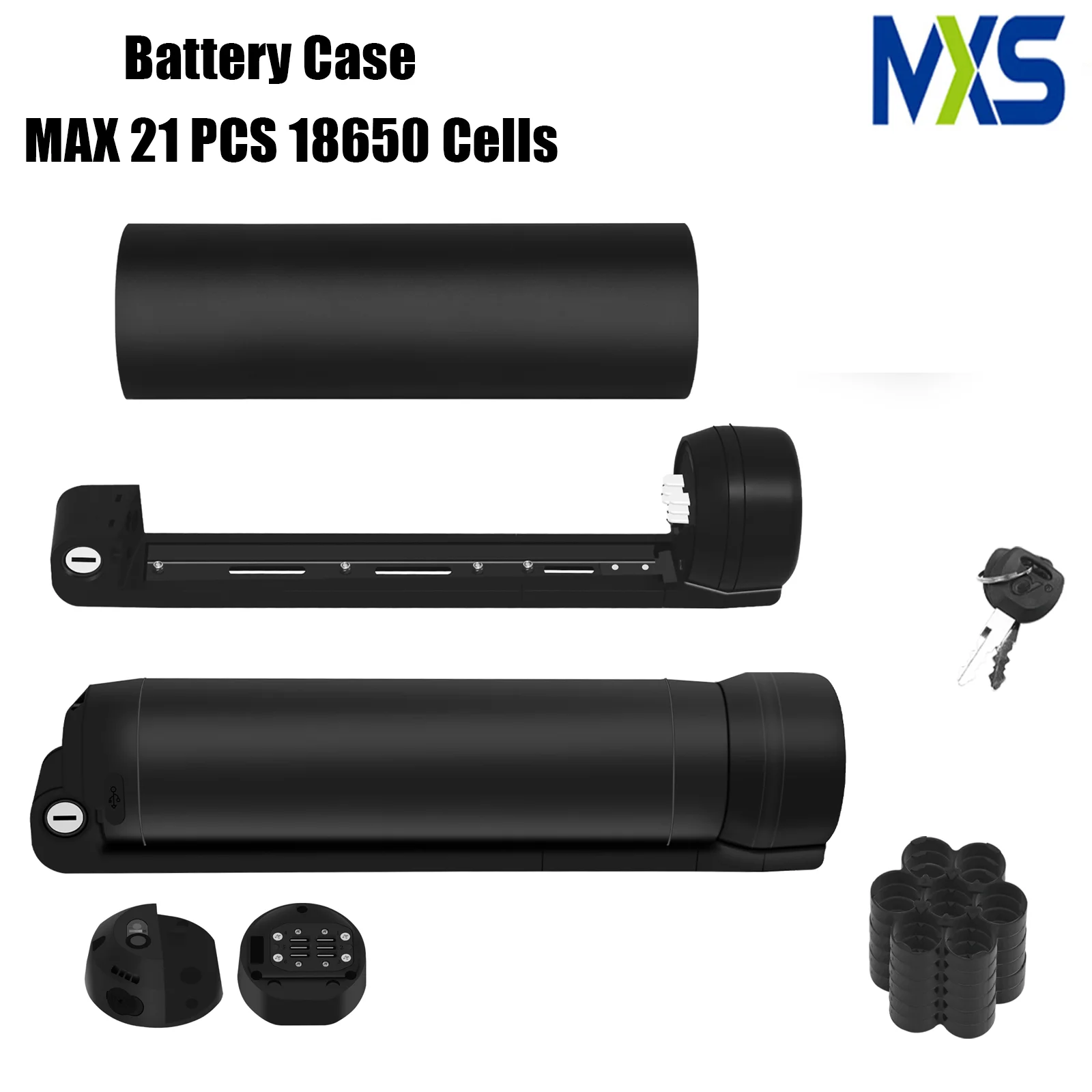 Premium 21-Piece Ebike Battery Downtube Case with Holder