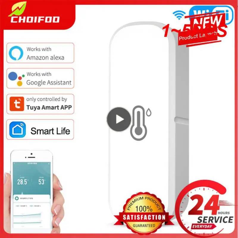 

1~5PCS Tuya WiFi/ZigBee Smart Temperature Humidity Sensor Smart Home Temperature Sensors Works With Alexa Assistant Smart