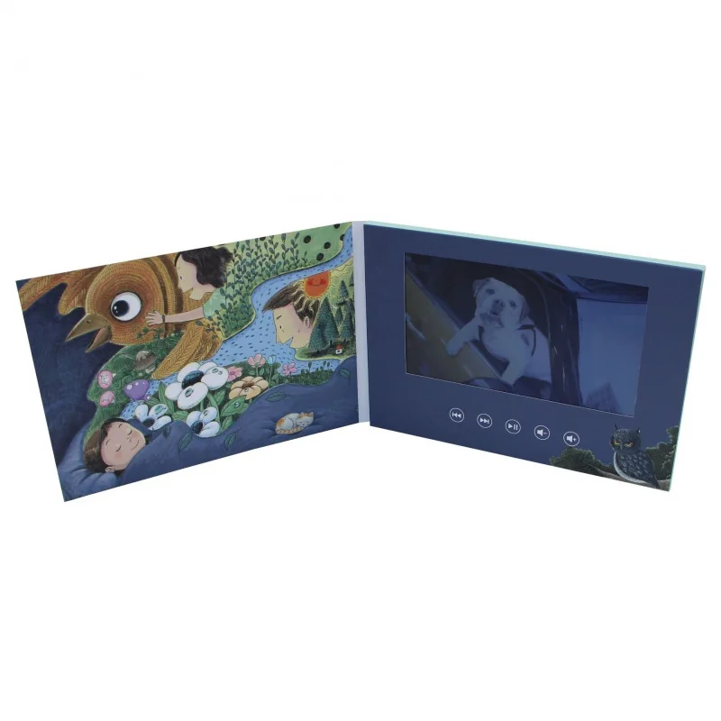 맞춤형 LCD 비디오 전단지, 10 인치 스크린, 비즈니스 프로모션 카드, LCD 비디오 책자, 비디오 브로셔, 광고 카드