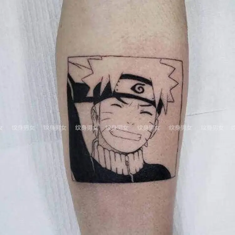 Impermeável bidimensional Naruto Uzumaki tatuagem adesivos, de