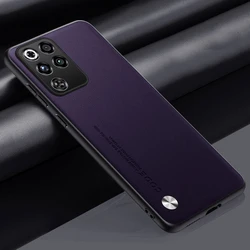 Carbon Fiber Ultra - Slim Hard Back Case with PU Leather Finish - Redmagic 11 Pro (Dark Purple)