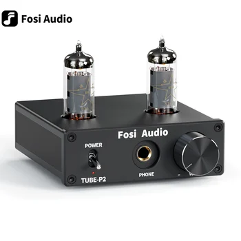 Fosi Audio P2 통합 휴대용 헤드폰 앰프 진공관 앰프 미니 HiFi 스테레오 오디오 (헤드폰 용 저 접지 잡음 포함)