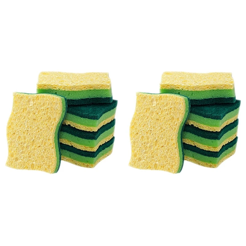 

Non-Scratch Cellulose Household Kitchen Sponges, Dishes Sponge 10 Packages ,Multi-Use Dish Scrubber Sponge For Household