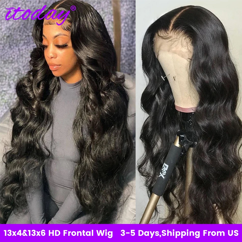 13x4 HD Transparent Lace Front Human Hair Wigs Body Wave Lace Front Wig 13x6 Lace Frontal Wig Brazilian Body Wave Human Hair Wig