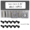 14x14x2mm-4R0.5 Carbide Cutters Replacement Square Straight for Grizzly T21348 and Woodworking Spiral Helical Planer Head 10pcs 1