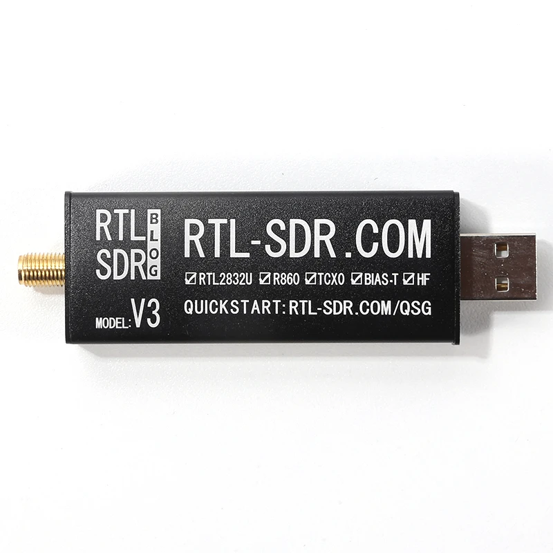 RTL-SDR Blog RTL SDR V3 R820T2 RTL2832U 1PPM TCXO SMA RTLSDR Software Defined Radio with Multipurpose Dipole Antenna electronic component electrical component