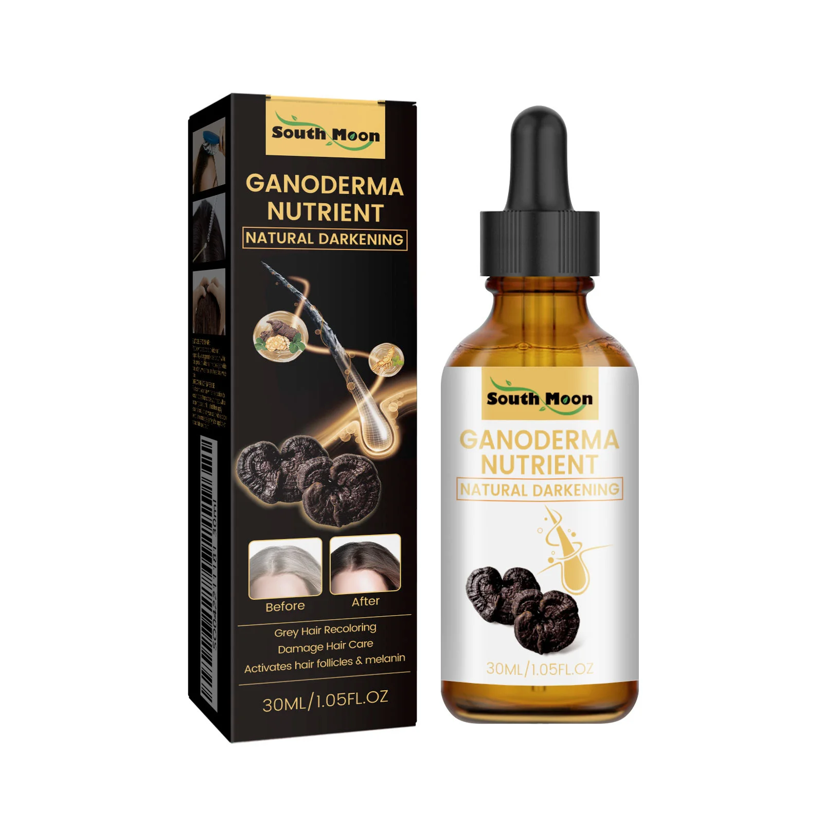 Anti Gray Hair Serum Hair Blackening Natural Color Repair Anti Loss Moisturizing Scalp Care Gray White Treatment Essence hair treatment scalp treatment