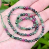 A++ Natural Ruby Zoisite Epidote 4.2mm Faceted Beads for Jewelry Making Bracelet Necklace Charms Beads DIY Accessories Wholesale 3