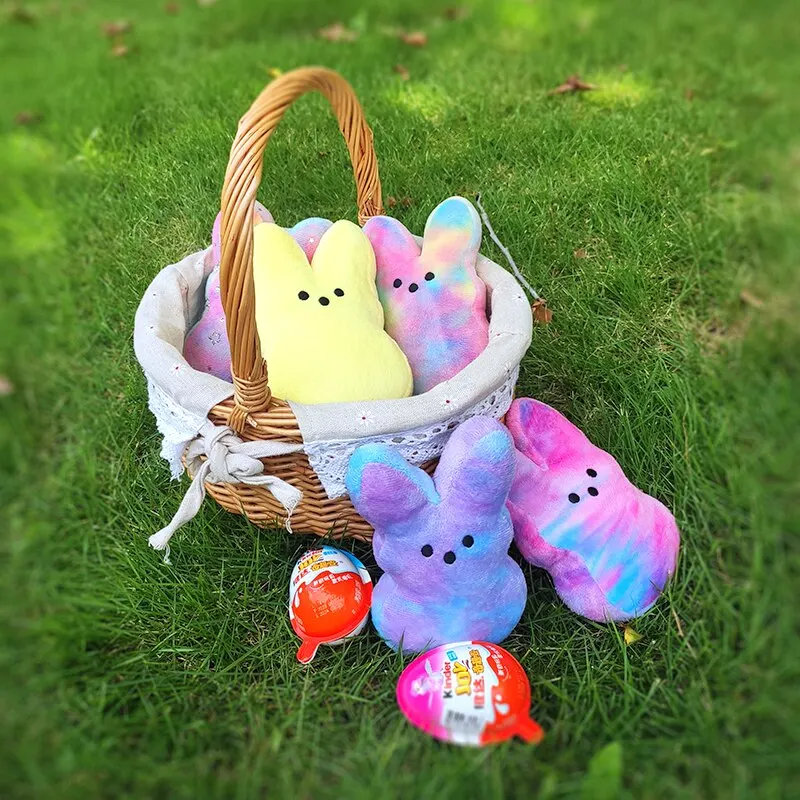 Creative Easter Hare Funny Doll Rabbit Plush Toy 1pcs Random15cm Soft Bunny Toys for Kids Birthday Gift Office Desk Decorations