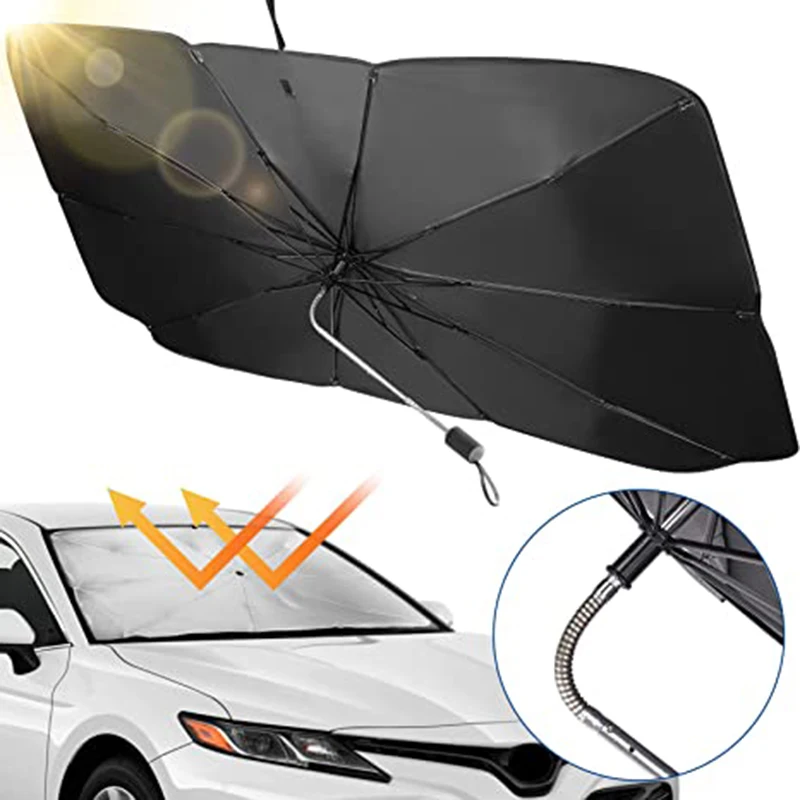Car Windshield Sunshade Upgrade Auto Parasol Umbrella Type for Window Summer Sun Protection