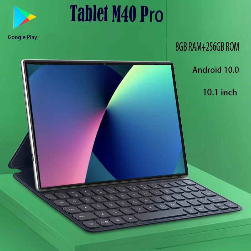 Global Version M40 Pro Tablet 8GB RAM 256GB ROM Tablette Android 10 Core Tablete PC 10 inch Dual Sim Gaming Tablets 4G Network samsung tablet holder