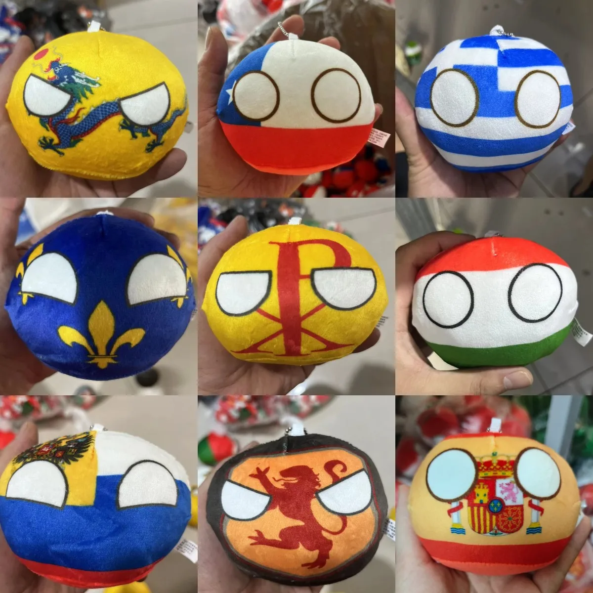 68 styles 10cm Country Ball Plush Toy Polandball Pendant Country Balls Gifts for Children Countryball Stuffed Doll Xmas Gift