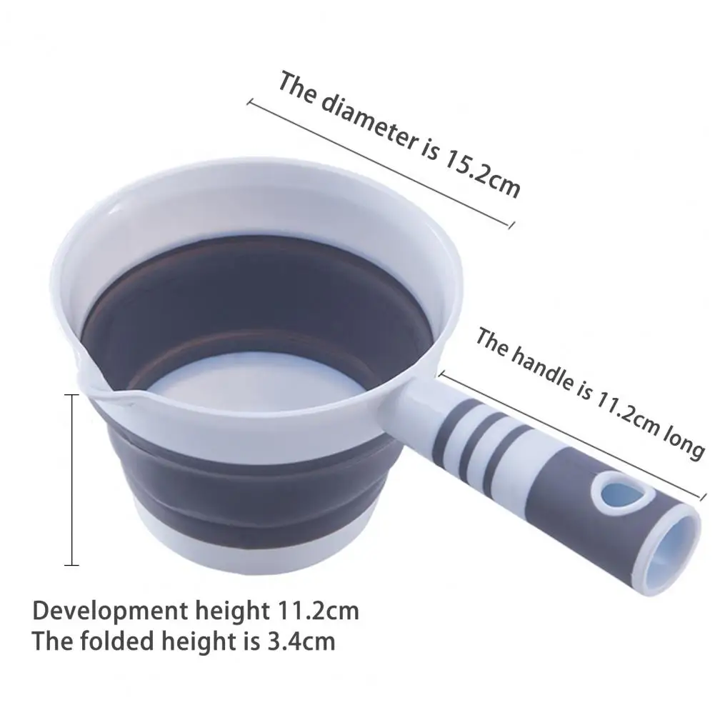 Plastic water ladle Thickening Folding Water Scoop No Deformation Kitchen Water Ladle Pointed Nozzle Fruit Vegetable Washing Scoop Household Stuffs