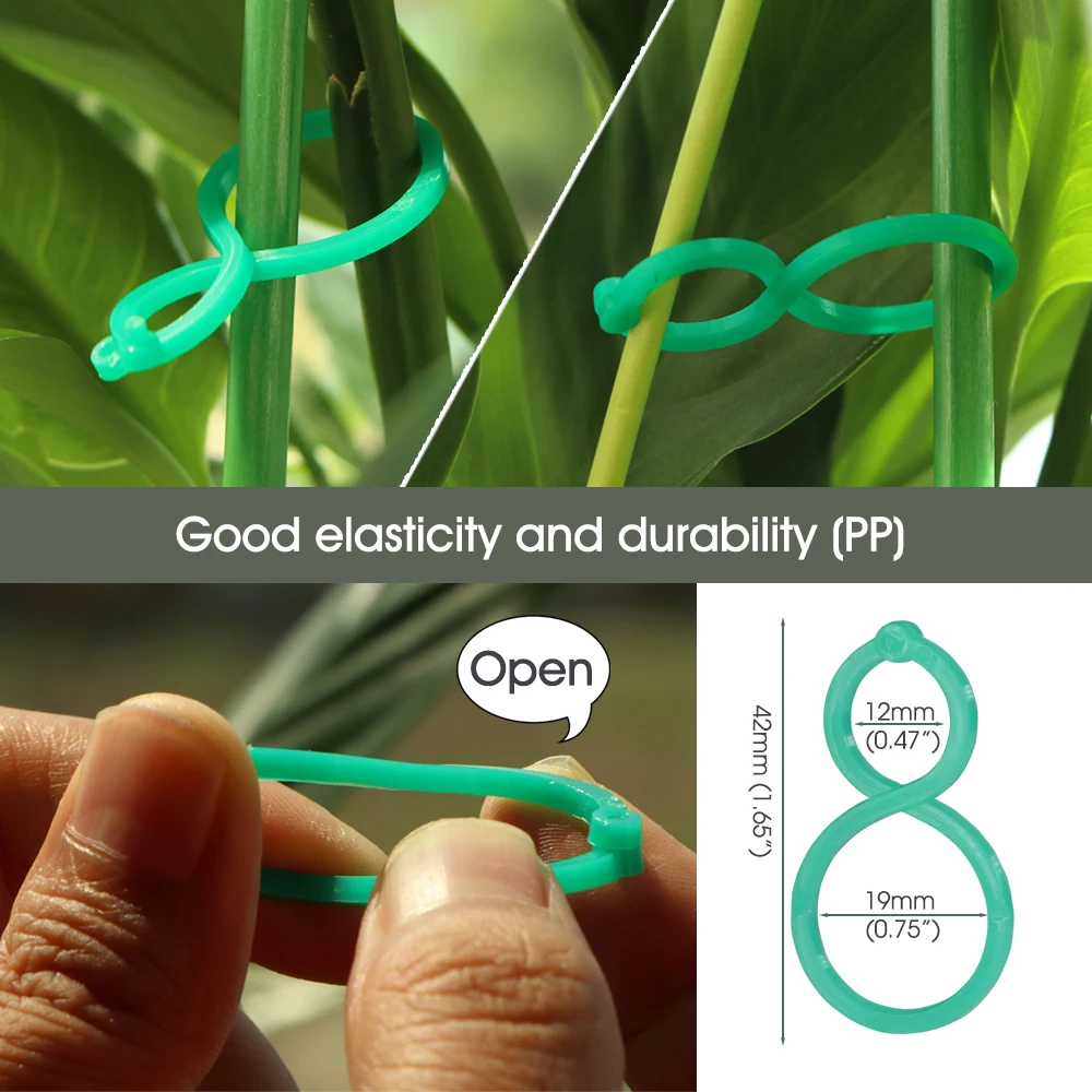 30-100PCS Plastic Garden Plants Support Clip Reusable for Greenhouse Agriculture Vegetable Tomato Vine Fixed Climb Clamp Buckle
