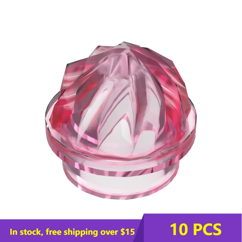 

10PCS Bricks Compatible Assembles Particles 15470 Plate Round 1x1 with Swirled Top Building Blocks Parts DIY Educational Toys