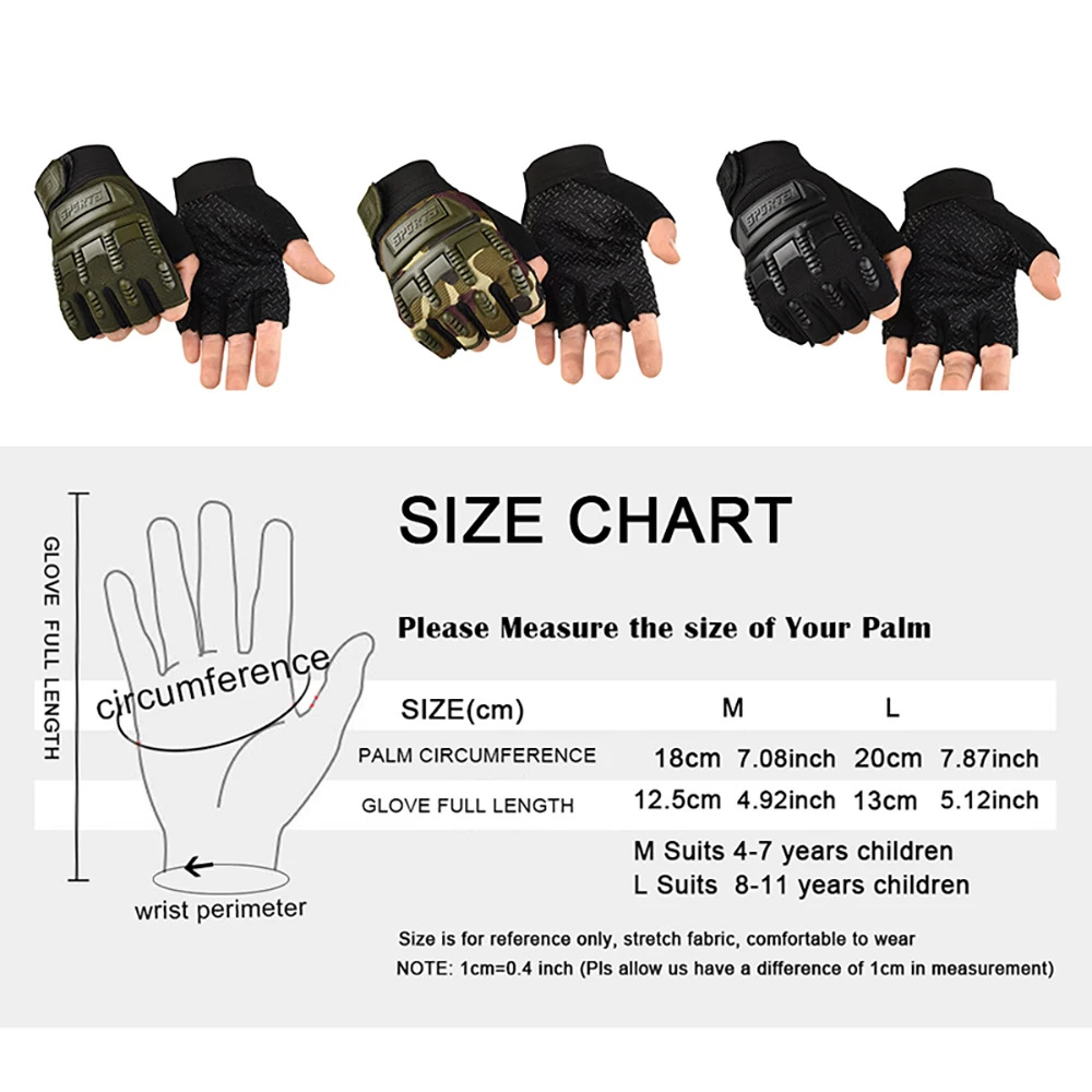 Kids 4-11 Years Cycling Gloves Half Finger Bike Gloves Tactical Glove Non-Slip Outdoor Sports Gloves for Boys and Girls  W29 6