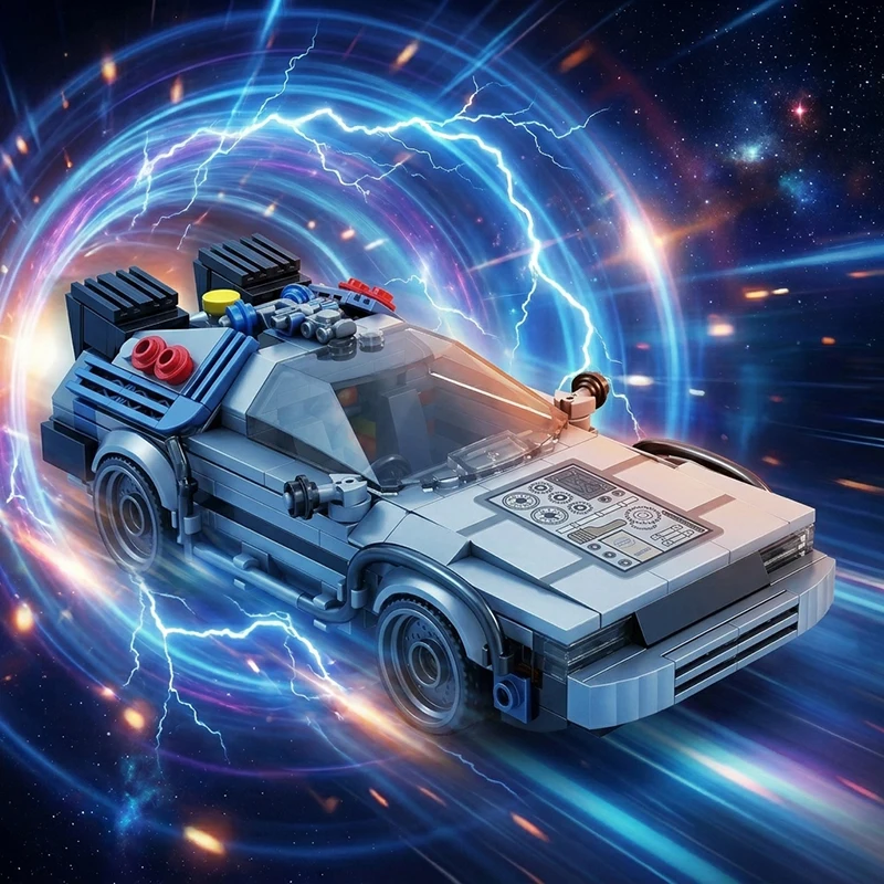 Time Machine Car MOC Building Blocks Set – 405 Pieces — 3