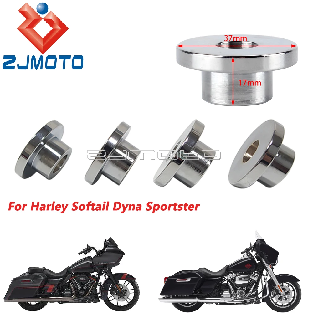 Supporti Per Boccole Riser Manubrio In Acciaio Per Moto 4 Pezzi Per Harley Sportster Deluxe Hugger Roadster Xl 883 1200 1100 1986-2003