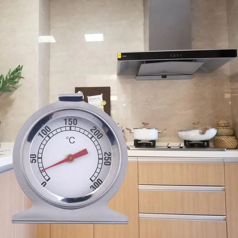 Kitchen Oven Thermometer Stainless Steel Temperature Gauge Dial Stand Up Grill Temperature Gauge
