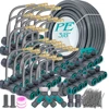 Flexible Brass Adjustable Spray Kit Gray 3/8"PE Hose Quick Connect Fogging Cooling Dedusting Watering System for Garden 1