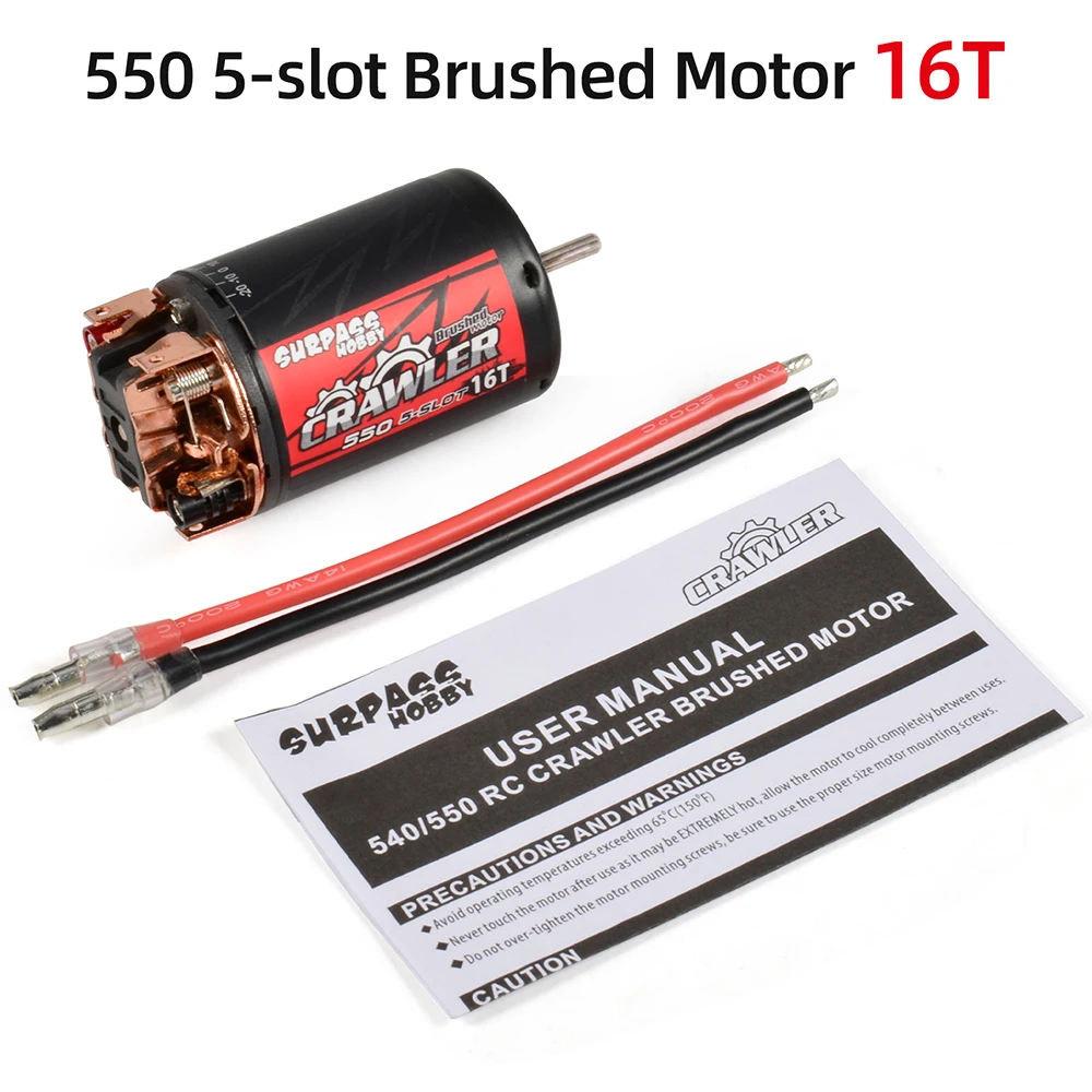 550 10T 12T 16T 20T motore spazzolato impermeabile 5 Slot per Tamiya Redcat Kyosho TRAXXAS WLtoys 1/10 RC Crawler Car  26