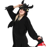New Toothless Dragon Onesie Pajamas For Adult Jumpsuit Animal Pijamas How To Train Pyjama Unisex Homewear Cosplay Party Costumes - Image 2