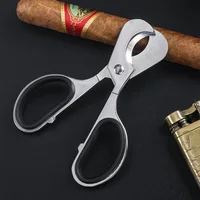 Stainless Steel Cigar Scissor Tablet Splitter Pill Cutter Rustproof Cutters With Ergonomic Round Handle For father gifts 1