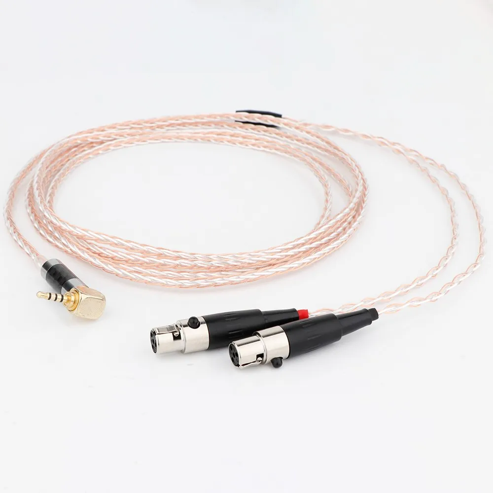 1Pc Argento Placcato 2.5 Millimetri Auricolare Cavo Delle Cuffie Per Audeze Equilibrata Lcd-3 Lcd-2 Lcd-X Lcd-Xc 4Z Mx4 Gx
