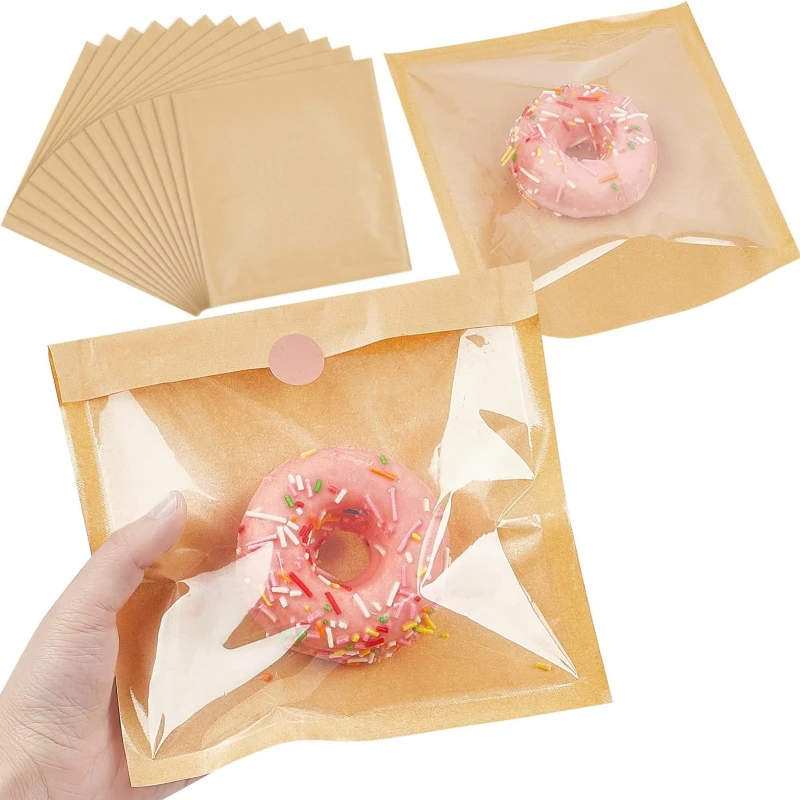 50/100PCS Öl Beweis Papier Taschen Einweg Lebensmittel Verpackung Taschen Brot Toast Cookies Verpackung Hochzeit Geburtstag Party Dekoration