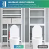 Over The Toilet Storage with Drawers, Large Bathroom Space Saver Organizer Rack, Freestanding Behind Toilet Stand with 6-Tier 5