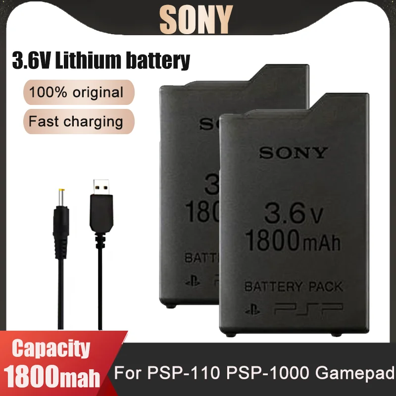 SONY batería recargable de litio para PSP 3,6, 1800 V, 1000 mAh, para