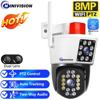 4K 8MP Security Protection Dual Lens WIFI IP Camera Video Surveillance Outdoor PTZ Color Night Vision AI Auto Tracking eseecloud 1