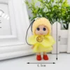 Cute Fashion Kids Plush Dolls Keychain Soft Stuffed Toys Keyring Mini Plush Animals Key Chain Baby Doll Toys for Girls Women 2