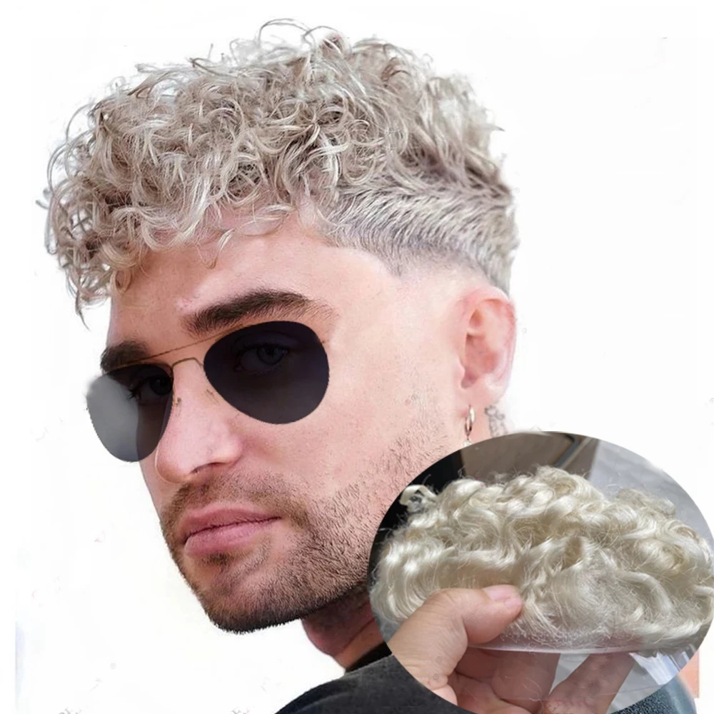 Meche Blonde Cheveux Bouclés Homme