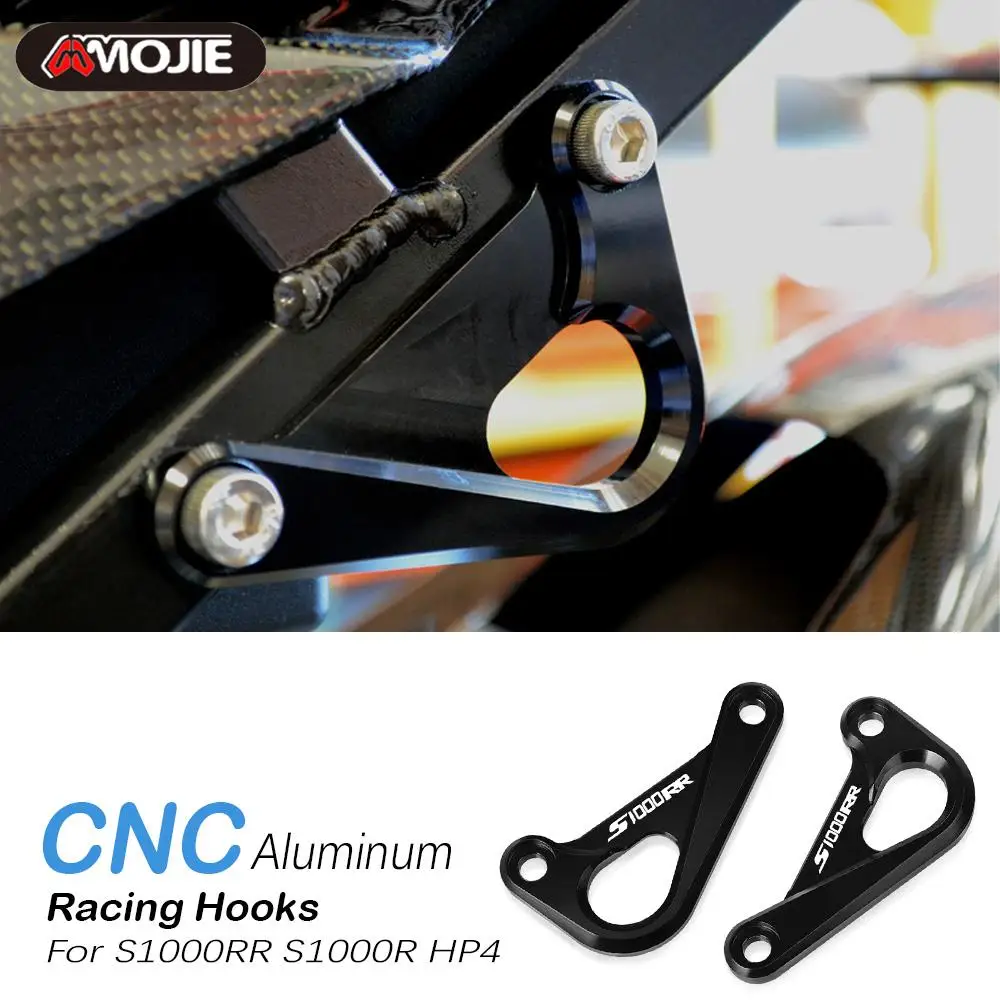 

For BMW S1000RR S1000 RR 2009-2019 S 1000 R S1000R 2014-2019 HP4 2012-2014 CNC Rear Subframe Racing Hooks Tie Down Holder Billet