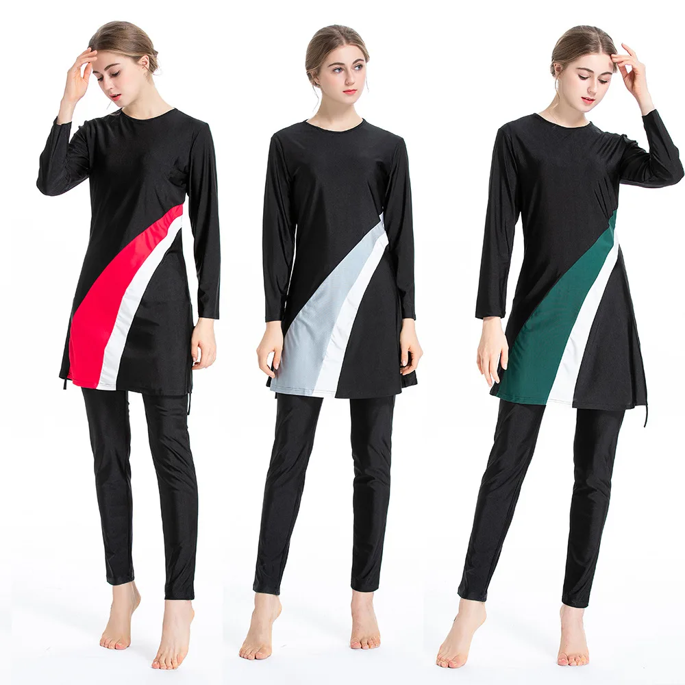 Islamic Modest Swimwear with UV Protection and Hijab for Muslim Women Vails for Muslim Women  Burkini Femme Musulmane