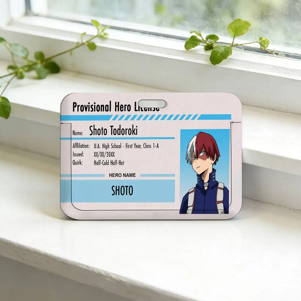 Anime My Hero Academia Lizenz-Ausweishalter mit Umhängeband, Anhänger, Schlüsselanhänger, Arbeitsausweishülle, Geschenk – Detail 4